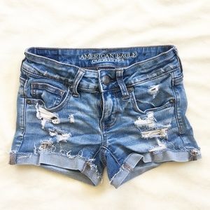 AE distressed shorts